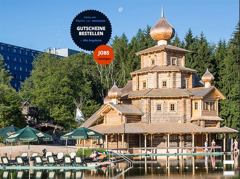 Badegärten Eibenstock: Der erzgebirgische Wellness-Tempel nutzt seit 2015 die Website als zusätzlichen Verkaufskanal, dank integriertem Online-Gutscheinshop. [Quelle: ö_konzept]